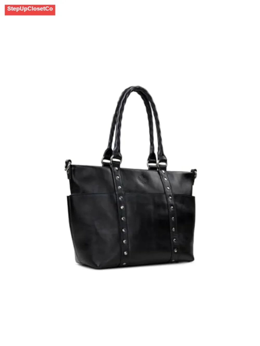 Full-Grain Leather Tote Bag for Women - Patricia Nash Carducci Top-Zip Purse -